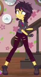 Size: 374x697 | Tagged: safe, screencap, sunset shimmer, costume conundrum, costume conundrum: applejack, equestria girls, g4, my little pony equestria girls: better together, converse, cropped, female, shoes, shrunken pupils, solo, vampire shimmer