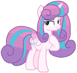 Size: 1074x1014 | Tagged: safe, artist:徐詩珮, princess flurry heart, bubbleverse, g4, next generation, older, older flurry heart, simple background, transparent background