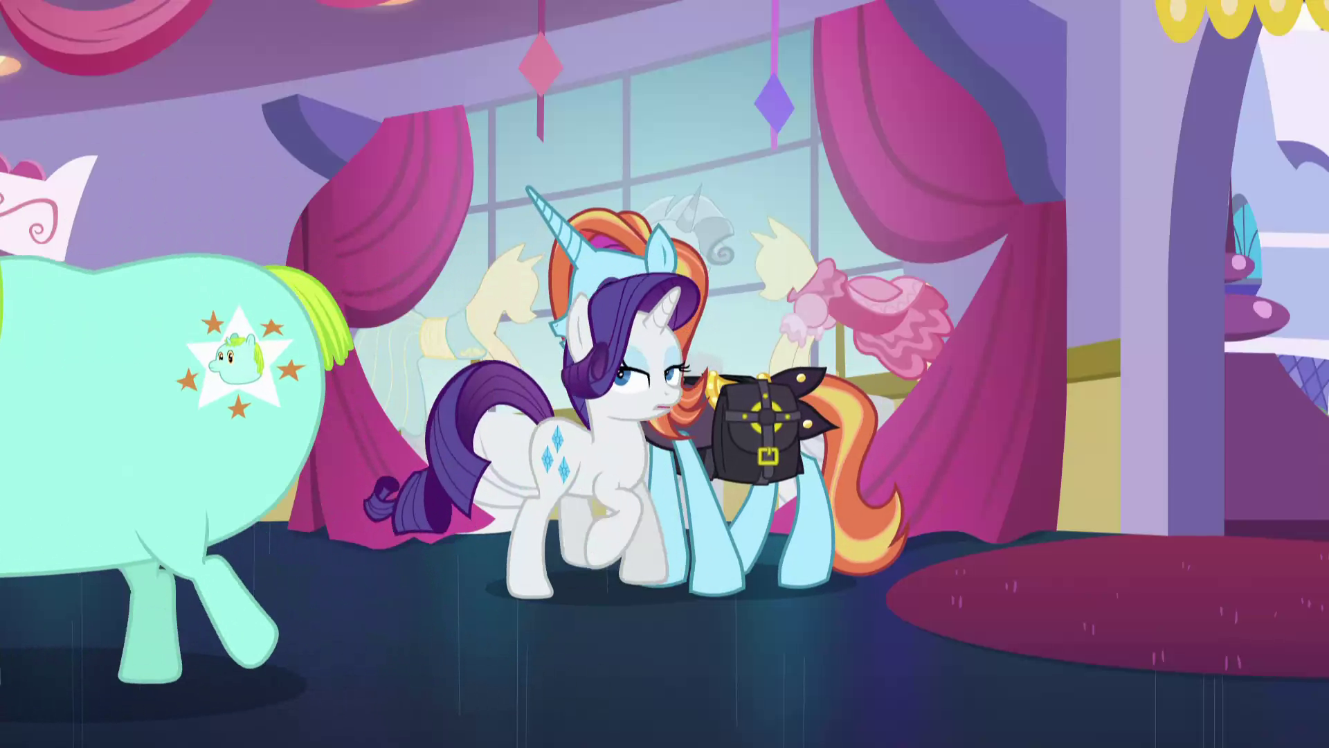 Safe Screencap Rarity Sassy Saddles Whoa Nelly Pony Unicorn Canterlot Boutique