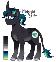 Size: 684x760 | Tagged: safe, artist:lastnight-light, oc, oc only, oc:midnight agate, pony, unicorn, cloven hooves, male, simple background, solo, stallion, transparent background