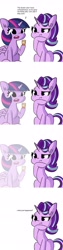 Size: 732x2928 | Tagged: safe, artist:tjpones edits, edit, starlight glimmer, twilight sparkle, alicorn, pony, unicorn, g4, confused, fading, medication, meme, my homie jerome, pills, ponified meme, schizophrenia, trixie's pills, twilight sparkle (alicorn), what a twist