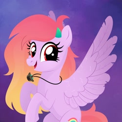 Size: 1024x1024 | Tagged: safe, artist:kabuvee, oc, oc only, pegasus, pony, female, horns, jewelry, mare, necklace, solo