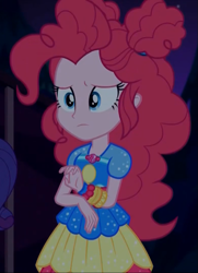 Size: 555x767 | Tagged: safe, screencap, pinkie pie, equestria girls, equestria girls specials, g4, my little pony equestria girls: better together, my little pony equestria girls: sunset's backstage pass, cropped, female, geode of sugar bombs, magical geodes, solo focus