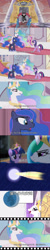 Size: 834x4199 | Tagged: safe, edit, edited screencap, editor:wangkingfun, screencap, lord tirek, princess cadance, princess celestia, princess luna, twilight sparkle, alicorn, pony, unicorn, g4, big crown thingy, china, chinese, element of magic, female, jewelry, regalia, to the moon, translation request, twilight sparkle (alicorn)