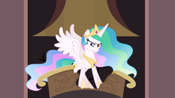 Size: 7529x4235 | Tagged: safe, artist:inaactive, princess celestia, alicorn, pony, g4, princess twilight sparkle (episode), absurd resolution, alternate universe, female, imminent transformation, mare, role reversal, show accurate, solo, this will end in daybreaker, vector