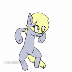Size: 677x677 | Tagged: safe, artist:mranthony2, derpy hooves, pony, g4, animated, bipedal, clapping, cute, dancing, derpstraction dance, distraction dance, female, frame by frame, gif, henry stickmin, henry stickmin collection, ponified meme, simple background, smiling, solo, standing on two hooves, watermark, white background, wingless