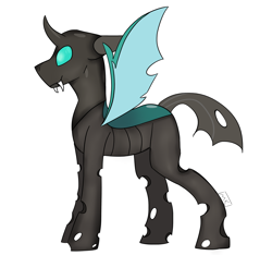 Size: 2529x2372 | Tagged: safe, artist:toptian, thorax, changeling, g4, fangs, high res, male, simple background, solo, white background