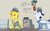 Size: 1600x1000 | Tagged: safe, artist:sinrar, soarin', spitfire, pegasus, pony, g4, balancing, cash register, cashier, clothes, dialogue, duo, fast food, female, food, hat, ketchup, male, mare, mustard, ponies balancing stuff on their nose, restaurant, sauce, shirt, spitfire is not amused, stallion, this will end in janitor duty, unamused, uniform