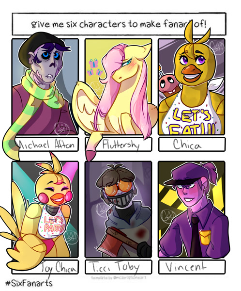 Chica's Cupcake Gift FNAF Fanart Five Nights at Freddys 