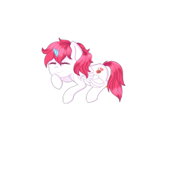 Size: 1000x1000 | Tagged: safe, oc, oc only, oc:cherry glow, alicorn, pony, cherry, commission, eyes closed, food, horn, resting, simple background, sleeping, solo, transparent background, wings, ych result