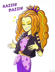 Size: 1207x1563 | Tagged: safe, artist:elioo, adagio dazzle, equestria girls, g4, my little pony equestria girls: better together, eyes closed, female, razzle dazzle, simple background, solo, white background