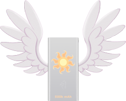 Size: 1248x1000 | Tagged: safe, artist:crystalightx, derpibooru exclusive, princess celestia, g4, cutie mark, power bank, simple background, transparent background, wings