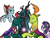 Size: 2048x1536 | Tagged: safe, artist:melspyrose, ocellus, pharynx, queen chrysalis, starlight glimmer, thorax, changedling, changeling, changeling queen, pony, unicorn, g4, a better ending for chrysalis, changedling brothers, character development, crying, cute, cutealis, diaocelles, eyes closed, female, harsher in hindsight, imminent transformation, king thorax, male, mare, pharybetes, prince pharynx, simple background, tears of joy, teary eyes, thorabetes, what if, white background