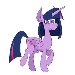 Size: 750x750 | Tagged: safe, artist:hellarmy, twilight sparkle, alicorn, pony, g4, female, looking at you, mare, ms paint, simple background, solo, transparent background, twilight sparkle (alicorn), walking