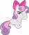 Size: 3000x3588 | Tagged: safe, artist:sollace, derpibooru exclusive, sweetie belle, pony, unicorn, g4, somepony to watch over me, .svg available, accessory swap, apple bloom's bow, bed, bow, butt, cute, diasweetes, female, filly, foal, hair bow, high res, hoof over eye, looking at you, lying down, lying on bed, nervous, on bed, plot, raised hoof, scrunchy face, show accurate, simple background, sleepy, solo, transparent background, vector, wiping, wiping eye