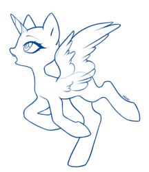 Size: 746x864 | Tagged: safe, artist:miioko, oc, oc only, alicorn, pony, .psd available, alicorn oc, bald, base, horn, open mouth, simple background, solo, transparent background, wings