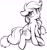 Size: 1726x1853 | Tagged: safe, artist:dimfann, applejack, earth pony, pony, g4, cute, female, grayscale, jackabetes, mare, monochrome, simple background, sitting, solo, white background