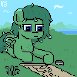 Size: 800x800 | Tagged: safe, artist:vohd, oc, oc:shindy oozrein, pegasus, pony, animated, cartography, cloud, compass, drawing, frame by frame, grass, lake, map, pixel art, solo