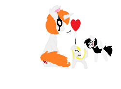 Size: 592x439 | Tagged: safe, artist:pawstheartest, oc, oc only, pony, unicorn, balloon, horn, simple background, smiling, unicorn oc, white background
