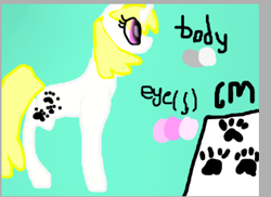 Size: 337x246 | Tagged: safe, artist:pawstheartest, oc, oc only, pony, unicorn, horn, paw prints, reference sheet, solo, unicorn oc