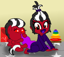 Size: 746x664 | Tagged: safe, artist:small-brooke1998, oc, oc only, human, pony, unicorn, equestria girls, g4, baby, base used, blanket, chewing, eating, female, filly, human ponidox, onesie, pacifier, ponified, self ponidox, shatter (transformers), transformers, younger