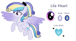 Size: 1876x1036 | Tagged: safe, artist:stellamoonshineyt, oc, oc only, oc:lila heart, pegasus, pony, female, mare, offspring, parent:princess cadance, parent:shining armor, parents:shiningcadance, reference sheet, simple background, solo, transparent background