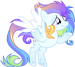 Size: 3266x2918 | Tagged: safe, artist:rerorir, oc, oc only, pegasus, pony, seraph, female, high res, mare, multiple wings, simple background, solo, white background