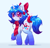 Size: 1559x1496 | Tagged: safe, artist:gempainter32, oc, oc only, oc:diamond nella, pony, unicorn, bow, butt, cheek fluff, chest fluff, clothes, cute, cutie mark, diamond, digital art, ear fluff, ear piercing, earring, eye clipping through hair, featureless crotch, female, gradient hooves, gradient mane, hair bow, heart, ibispaint x, jewelry, light blue background, looking at you, mare, ocbetes, piercing, plot, raised hoof, scarf, signature, simple background, solo, tail bow