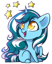 Size: 858x1053 | Tagged: safe, artist:cloud-fly, oc, oc only, oc:sapphire twinkle, pony, unicorn, chibi, cute, female, mare, simple background, solo, transparent background