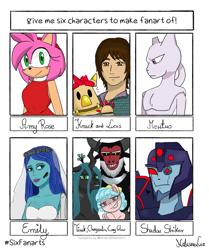 Size: 1005x1200 | Tagged: safe, artist:nataszaluiz, cozy glow, lord tirek, queen chrysalis, centaur, changeling, changeling queen, human, mewtwo, pegasus, pony, robot, anthro, g4, amy rose, anthro with ponies, bust, clothes, corpse bride, crossover, decepticon, dress, emily (corpse bride), female, filly, grin, knack, male, nintendo, pokémon, sega, shadow striker, signature, six fanarts, smiling, sonic the hedgehog (series), transformers, transformers cyberverse, waving, wedding dress, wedding veil