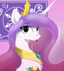 Size: 1542x1702 | Tagged: safe, artist:therealf1rebird, princess flurry heart, alicorn, pony, g4, clothes, crystal empire, cute, female, flag, horn, looking at you, socks, solo, tongue out
