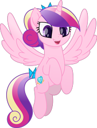 Size: 5302x7004 | Tagged: safe, artist:inaactive, princess cadance, alicorn, pony, g4, absurd resolution, cute, cutedance, female, mare, simple background, solo, spread wings, teen princess cadance, transparent background, vector, wings