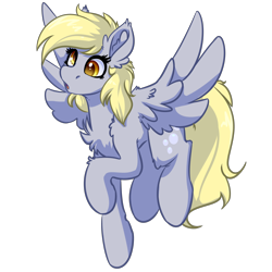 Size: 4000x4000 | Tagged: safe, artist:witchtaunter, derpy hooves, pegasus, pony, g4, chest fluff, ear fluff, female, simple background, solo, transparent background