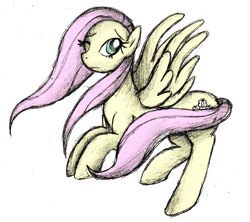 Size: 1581x1406 | Tagged: safe, artist:gerardwei, fluttershy, pegasus, pony, g4, female, one eye closed, simple background, solo, transparent background, windswept mane