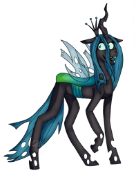 Size: 1280x1622 | Tagged: safe, artist:glitchentries, queen chrysalis, changeling, changeling queen, g4, female, simple background, solo, transparent background