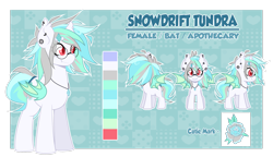 Size: 3227x1858 | Tagged: safe, artist:alexa1alexa, oc, oc only, oc:snowdrift tundra, bat pony, pony, female, mare, reference sheet, solo