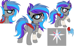 Size: 2500x1500 | Tagged: safe, artist:mailu2, oc, oc only, oc:vesperia dawn, pegasus, pony, female, glasses, heterochromia, mare, reference sheet, simple background, solo, transparent background