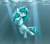 Size: 1783x1555 | Tagged: safe, artist:doekitty, oc, oc only, oc:monsoon, kirin, bubble, crepuscular rays, digital art, female, flowing mane, flowing tail, horn, kirin oc, ocean, smiling, solo, sunlight, swimming, tail, underwater, unshorn fetlocks, water