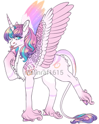 Size: 648x809 | Tagged: safe, artist:malinraf1615, princess flurry heart, classical unicorn, pony, unicorn, g4, :p, alternate hairstyle, chest fluff, cloven hooves, female, headcanon, horn, leonine tail, mare, markings, older, older flurry heart, raised hoof, redesign, simple background, solo, tongue out, transparent background, ultimate flurry heart, unshorn fetlocks