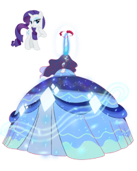 Size: 1280x1600 | Tagged: safe, artist:bearmation, rarity, pony, unicorn, g4, clothes, crossover, dress, dynamax, female, gigantamax, glowing eyes, glowing mane, horn, long horn, macro, pokemon sword and shield, pokémon, simple background, solo, transparent background