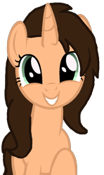 Size: 688x1164 | Tagged: safe, artist:small-brooke1998, oc, oc only, oc:small brooke, pony, unicorn, base used, grin, looking at you, simple background, smiling, solo, transparent background