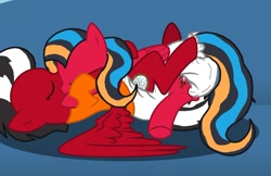 Size: 1280x827 | Tagged: safe, artist:small-brooke1998, oc, pegasus, pony, adult foal, base used, clothes, cuddling, diaper, diaper fetish, eyes closed, female, fetish, non-baby in diaper, ponified, shatter (transformers), shirt, siblings, sisters, sleeping, transformers, windblade