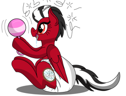 Size: 1280x972 | Tagged: safe, artist:small-brooke1998, oc, oc only, pegasus, pony, adult foal, diaper, diaper fetish, drool, enchanted, enchantment, female, fetish, foal, hypno rattle, hypnosis, mental regression, non-baby in diaper, open mouth, ponified, poofy diaper, rattle, shatter (transformers), simple background, sitting, smiling, solo, transformers, transparent background