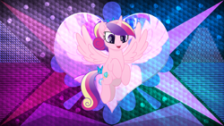 Size: 3840x2160 | Tagged: safe, artist:inaactive, artist:laszlvfx, edit, princess cadance, alicorn, pony, g4, cute, cutedance, female, high res, mare, solo, teen princess cadance, wallpaper, wallpaper edit