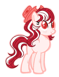 Size: 400x519 | Tagged: safe, artist:rose-moonlightowo, oc, oc only, earth pony, pony, female, hat, mare, offspring, parent:applejack, parent:flim, parents:flimjack, simple background, solo, transparent background