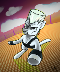 Size: 1716x2041 | Tagged: safe, artist:underwoodart, pony, jean pierre polnareff, jojo pose, jojo reference, jojo's bizarre adventure, polnareff, ponified, simple background