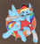 Size: 5776x6411 | Tagged: safe, artist:almond evergrow, rainbow dash, pegasus, pony, g4, baseball bat, crossover, mouth hold, parody, rainbow scout, scout (tf2), team fortress 2
