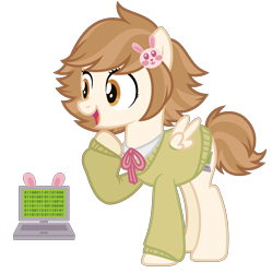 Size: 1729x1738 | Tagged: safe, artist:strawberry-spritz, pegasus, pony, chihiro fujisaki, clothes, danganronpa, femboy, male, ponified, simple background, solo, sweater, transparent background