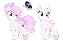 Size: 2840x1868 | Tagged: safe, artist:strawberry-spritz, oc, oc only, oc:tippity tap, pegasus, pony, bald, bow, female, hair bow, mare, simple background, solo, tail bow, transparent background