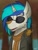 Size: 3031x3990 | Tagged: safe, artist:kamithepony, dj pon-3, vinyl scratch, pony, unicorn, g4, autumn, blurry background, clothes, female, glasses, headphones, high res, jacket, leaf, leaves, red eyes, scarf, solo